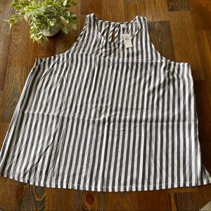 Old Navy Linen Striped Tank Top